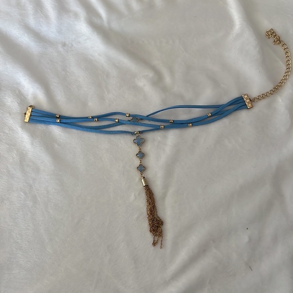 NWT Ettika blue leather choker - Picture 3 of 4
